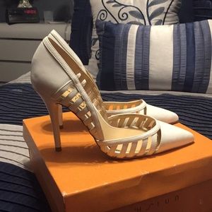 White high heels